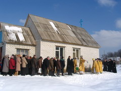 Тимчасовий храм Великомученика й цілителя Пантелеймона в селищі Люблинець Ковельського районного деканату. Світлина Данила Зінкевича