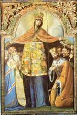Ікона «Покрова» з зображенням Богдана Хмельницького. Олія. XVII ст.