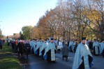 19 жовтня 2013 р. Хресний хід з Пілганівською чудотворною іконою Богоматері в селищі Торчин Луцького районного деканату. Світлина з архіву протоієрея Володимира Присяжнюка.