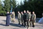 5 жовтня 2015 р. Окроплення освяченою водою добровольців територіальної оборони. Світлини інформаційної служби єпархії