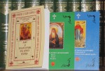 Книги просвітницько-видавничого центру Преподобного Миколи-Святоші, князя Луцького, що при чоловічому монастирі Святителя Миколая Чудотворця в с. Жидичин Ківерецького деканату. Світлина інформаційної служби єпархії